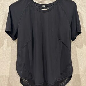 Women's Black Short Sleeve Top